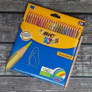 빅 키즈 컬러링 Tropicolors2 스트라이프 24색 색연필
