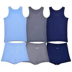 아이스쿨 인견 남성 런닝사각팬티세트 3매