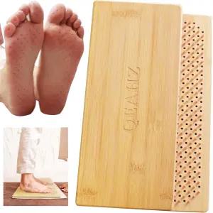 QEAHZ 사두 보드 - 구리 못 10mm 대형 사이즈 초보자용 발용 나무 요가 및 명상용 대나무