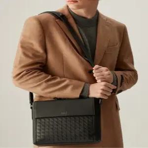 닥스 액세서리 26FW [크로스백][GRID Ⅱ][그리드 Ⅱ] 블랙 그리드패턴 소가죽 DBBA6F263BK