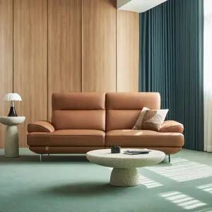 카렌 3인 전체 천연가죽 소파