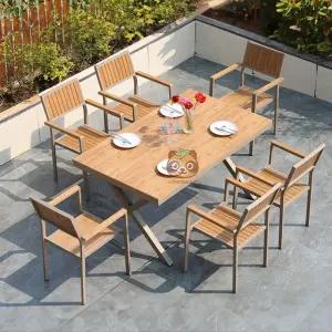 루보아 방수 고급 야외 테이블 의자 세트 아웃도어 가구 6인 정원 테라스 실외 카페 주택 8인108411