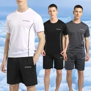 쿨링 소재 남성 반팔 운동 세트 ON-SET-QWFN0XSR