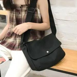 [옷자락]여자 데일리 캐주얼 무지 캔버스 숄더 크로스백