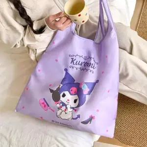 캔버스 시장바구니 캐릭터풍 숄더 에코백 장보기 가방 데일리 수납 패션 소품