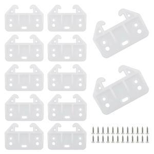 UBANU 서랍 슬라이드 가이드 하단 마운트, 12팩 플라스틱 트랙 레일 장착 브래킷, 서랍장, 캐비닛, 옷장 등(장착 나사 포함)