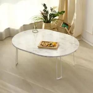 높이조절 타원형 접이식 좌식 소파 거실 테이블 800mm