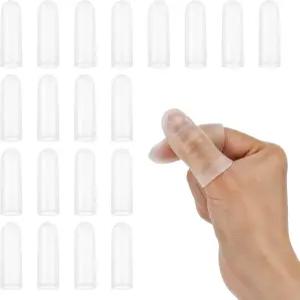 젤 핑거 코트 20개 실리콘 프로텍터 고무 팁 커버 장갑 보호 숨 쉴 수 있는 손가락 끝 굳은살 물집