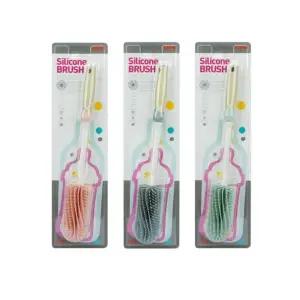 실리콘 물병 브러쉬 일자형 젓병세척솔