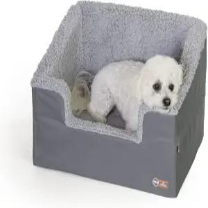 K H 애완동물 제품 직사각형 버킷 부스터 시트 개와 고양이를 위한 접이식 회색/회색 대형