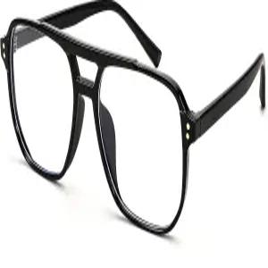 페이시 블루 라이트 차단 안경 가짜 너드 클리어 스퀘어 컴퓨터 경량 파일럿 프레임 오버사이즈 B2866