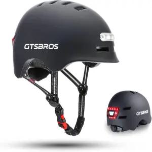 자전거 헬멧 앞뒤 LED 조명 조절 가능한 출퇴근 도로 스케이트 스쿠터용