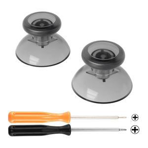 [미국배송] 닌텐도 스위치 프로 컨트롤러용 크로스 드라이버가 포함된 익스트림레이트 클리어 블랙 교체 3D 조이스틱 엄지 스틱 아날로그