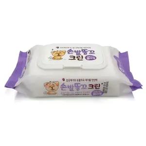 손발똥꼬 애견 물티슈 80매 (캡형) 12개