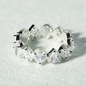 [엘렌쥬얼리]실버 Silver 925 세인트 물방울 큐빅 볼드 미스 링 은 반지