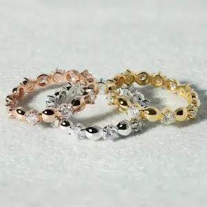 [엘렌쥬얼리]실버 Silver 925 스위트 볼 앤 큐빅 미스 링 은 반지