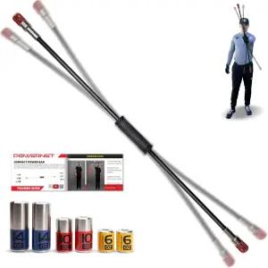 파워넷 컴팩트 파워 바 무게 교체가 가능한 가중 튜브 근력 운동 어깨 재활 보조기 야구 훈련 워밍업