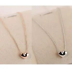 하트 큐빅 포인트 데일리 목걸이