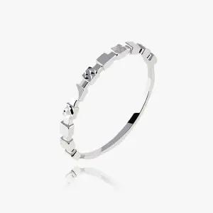 [엘렌쥬얼리]실버 Silver 925 브릿지 스퀘어 컷팅 미스 링 은 반지