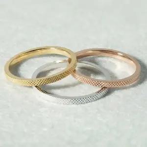 [엘렌쥬얼리]실버 Silver 925 칠링 패턴 슬림 라인 미스 링 은 반지