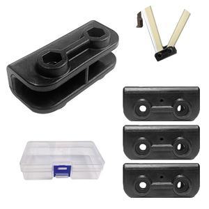 4Pcs 양방향 팝업 가제보 교체 커넥터 캐노피 텐트 부품 블랙 직사각형 브래킷 트러스