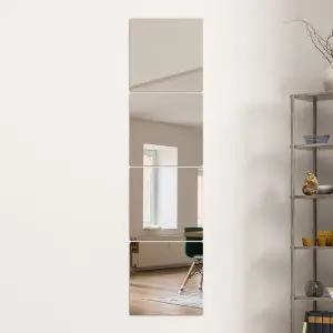 사각 아크릴벽거울 욕실거울 화장대거울 20x20cm 4장