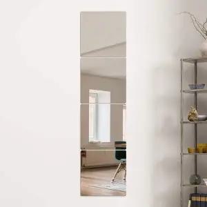 사각 아크릴벽거울 욕실거울 화장대거울 20x20cm 4장