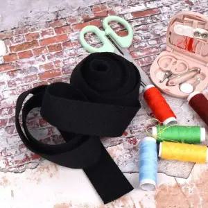 가방끈 부자재 웨이빙끈 블랙 32mm x 5m