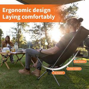 네이처하이크 캠핑 문 체어, 하이백 초경량 접이식 의자, 120Kg 하중, 여행 흔들 야외 낚시 좌식 등받이