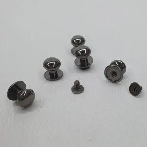 가죽공예 부자재 단추 솔트레지 흑니켈 10mm 5P