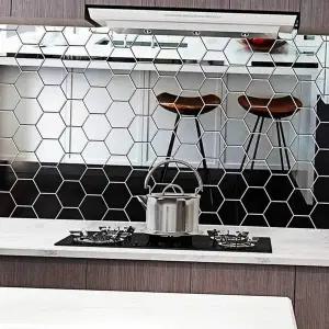 12조각 아크릴 붙이는 거울 육각 중형