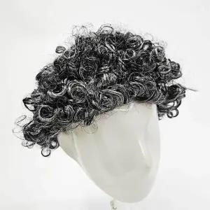 할머니 백발 뽀글머리 분장용 가발