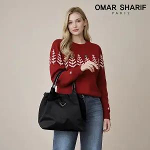 [오마샤리프]소가죽 트림 여성 숄더백 겸 크로스백 OS145