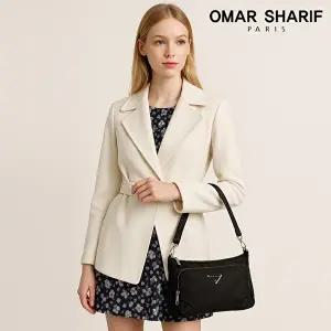 [오마샤리프]소가죽 트림 여성 숄더백 겸 크로스백 OS197