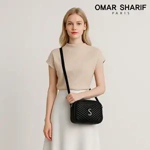 [오마샤리프]V라인 퀼팅 여성 크로스백 OS786