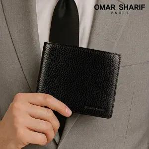 [오마샤리프]페블그레인 천연소가죽 남성 반지갑 OS6554