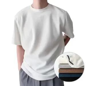 [모로엠] 남성 와플 짜임 무지 라운드넥 티셔츠 ON-TSH-QWFN3H1O