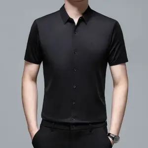 [모로엠] 남성 반팔 구김 없는 캐주얼 셔츠 ON-SHH-QWFN0YWJ