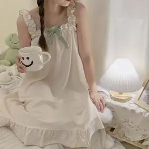 여성 실내 여름 홈웨어 프릴 나시 원피스 잠옷