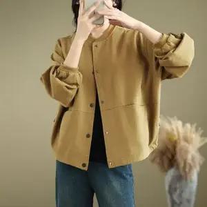 여자 가을 캐주얼 야상 코트 포켓 테일러드 빅 빅사이즈 재킷 스몰 상의 점퍼 DUCHI3