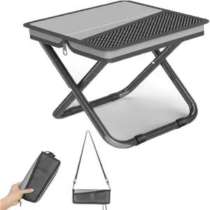 캠핑 여행 낚시 하이킹 및 야외 활동을 위한 휴대용 초경량 접이식 의자 핸드백 스타일 포켓 그레이