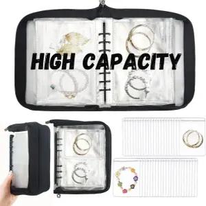 팔찌 보관 정리함 여행용 주얼리 투명 보관함 고용량 귀걸이 목걸이 반지 PVC 파우치 지퍼백 포함