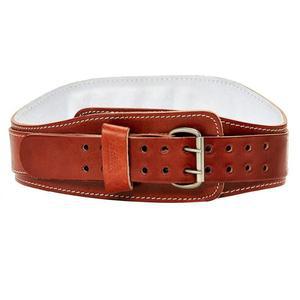 쉬에크 스포츠 2006 가죽 6인치 역도 벨트 - 더블 프롱 스테인리스 스틸 버클 포함