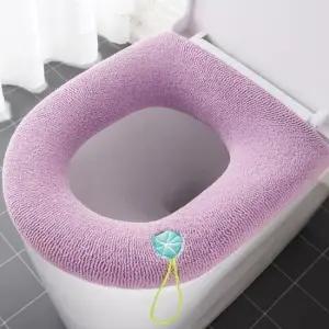 변기시트 변기커버 빨아쓰는 극세사 탈부탁 변기덮개