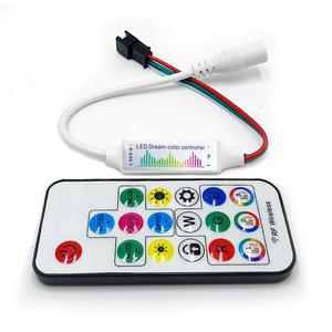 WS2812B WS2811 RGB Led 스트립 조명 음악 홈 TV 컨트롤러 인테리어 17 RF 24V 원격 DC5 백라이트