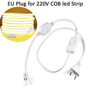 220V COB LED 스트립용 ON OFF 플러그 스위치가 EU 있는