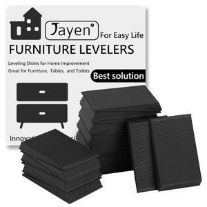 가구 레벨러, 20개의 유연한 다목적 고무 심으로 수평 조절 - 변기의 흔들림 방지(블랙)