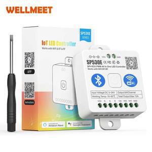 SP530E WiFi Alexa 블루투스 LED 컨트롤러, TTL 지원 RGBW 칩 RGBCCT CCT IC SPI 단색 PWM RGB 스트립/매트릭스 또는