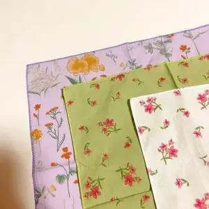 꽃무늬 여성손수건 순면 외출 손수건 여자 엄마 외출 수건