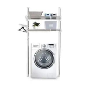 세탁실선반 기둥접이식 폭조절 세탁기선반 김치냉장고선반 2단